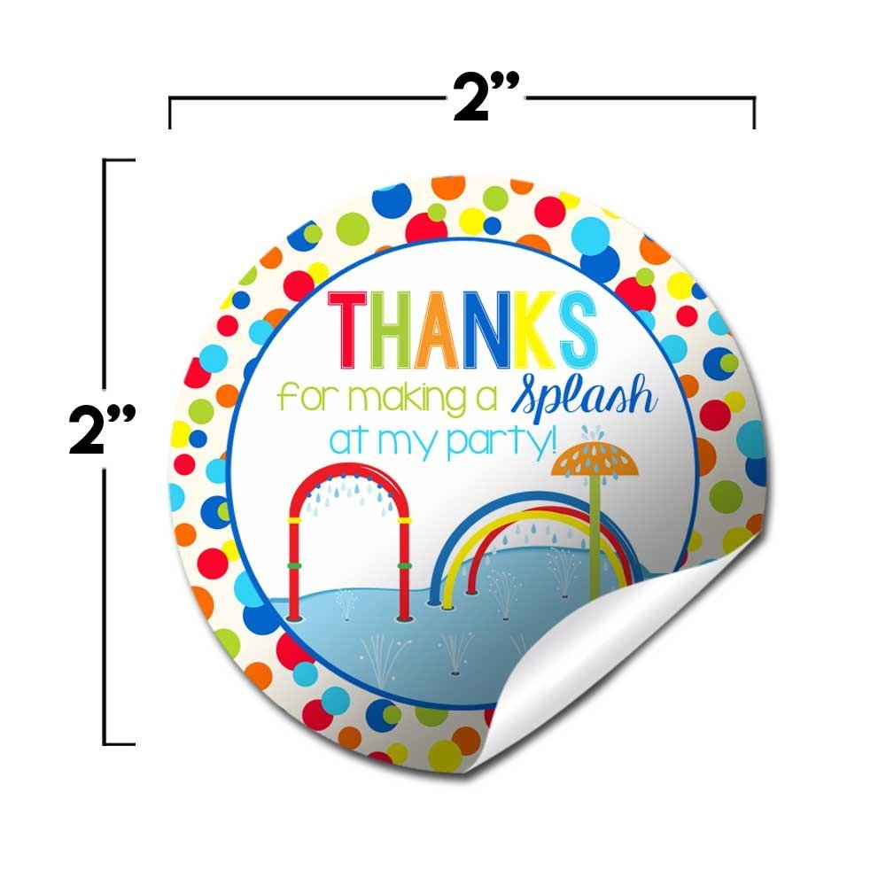 Splash Puddle Sticker Splash Pad Birthday Party Favor Stickers – Amanda Creation