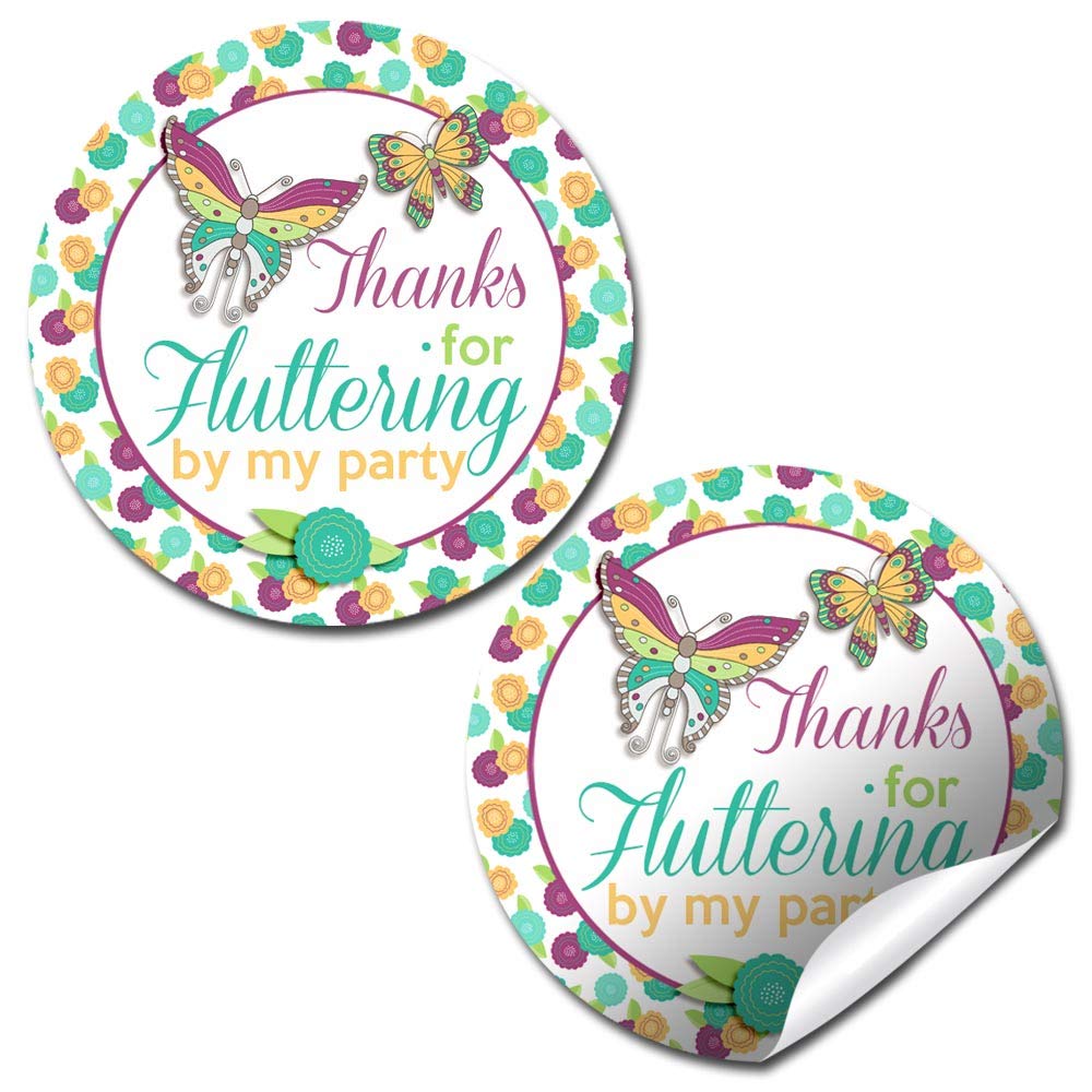 Butterfly Party Favor Tags, Thank You Tags