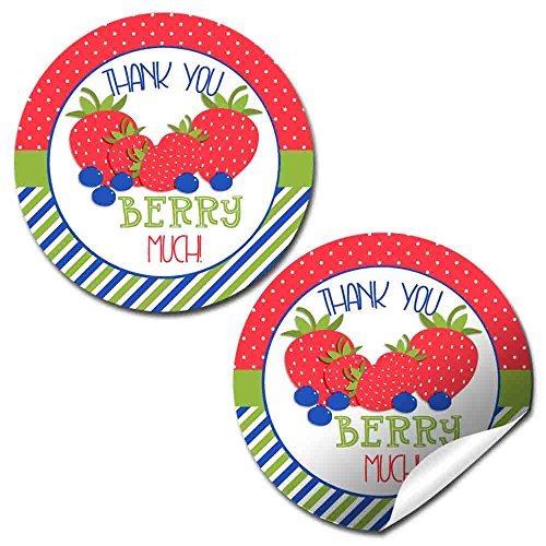Berry Sweet Strawberry & Blueberry Party Stickers