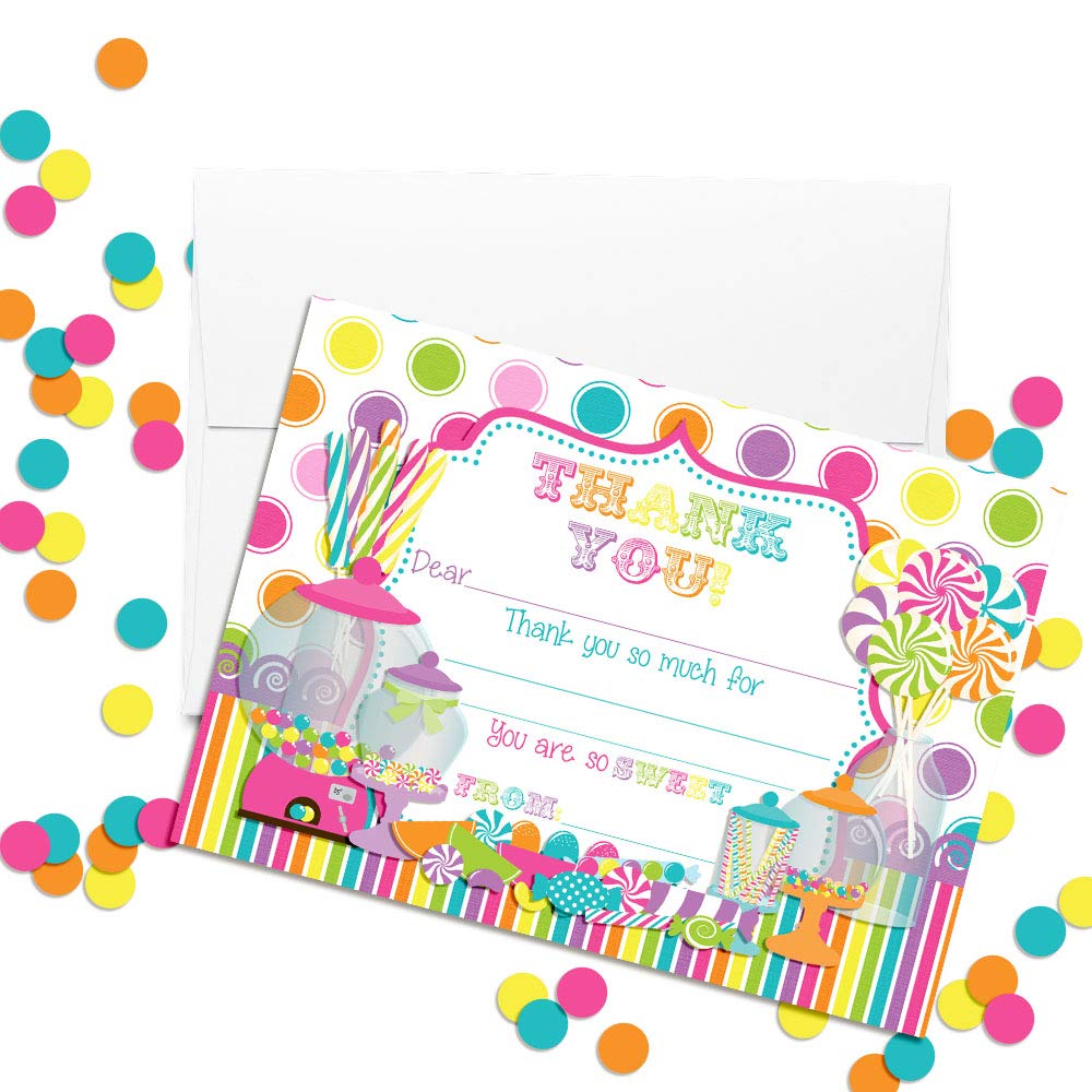 Candy Shop Thank You Cards
