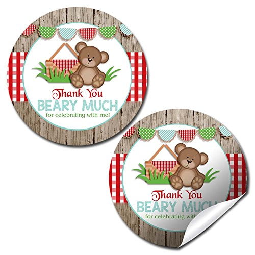 Teddy Bear Picnic Party Stickers