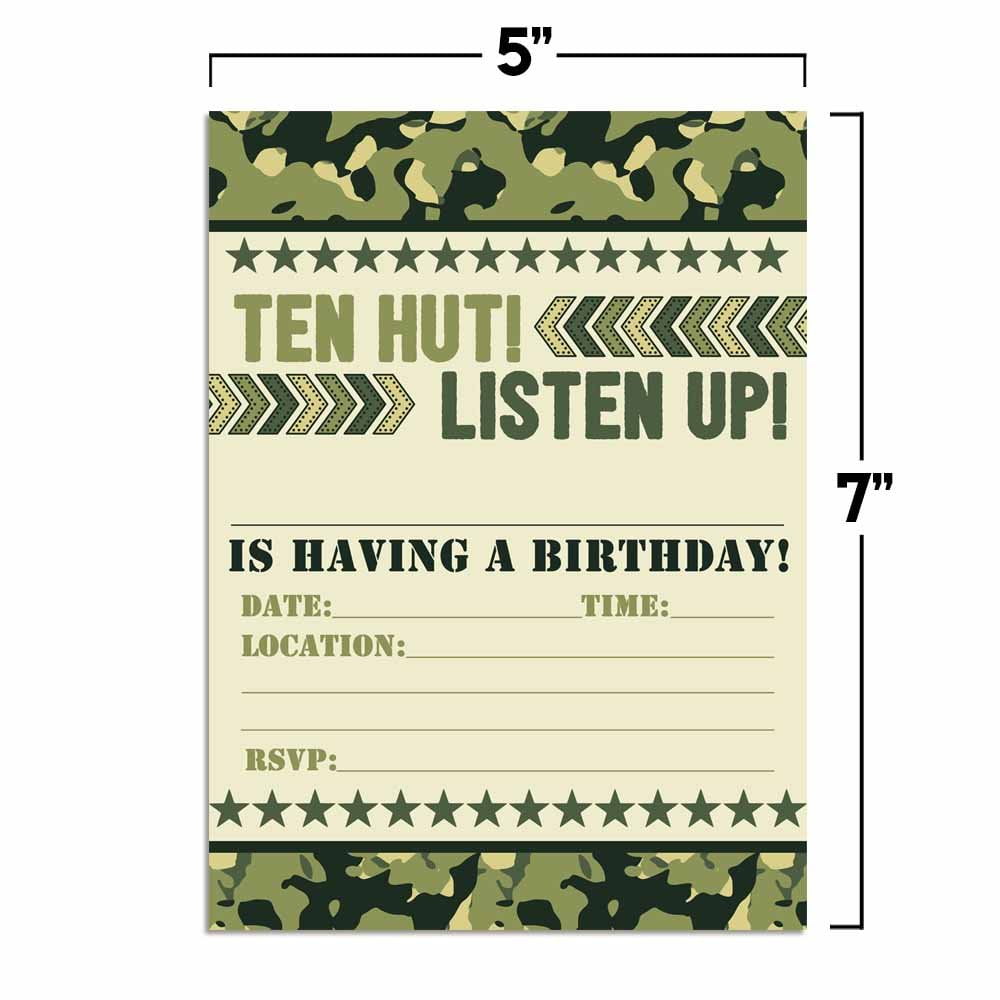 Ten Hut! Army Camouflage Birthday Party Invitations – Amanda Creation ten-hut-army-camouflage-birthday-party-invitations-amanda-creation