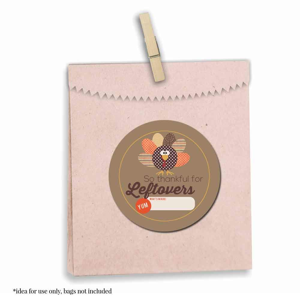 Leftover Sticker Thankful For Leftovers Thanksgiving Container Stickers – Amanda Creation