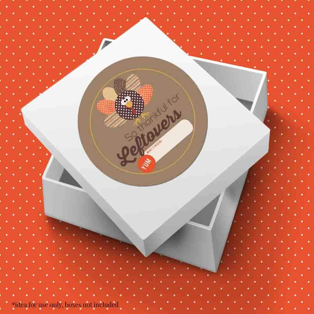 Leftover Sticker Thankful For Leftovers Thanksgiving Container Stickers – Amanda Creation