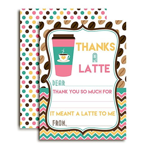 Thanks A Latte Thank You Cards