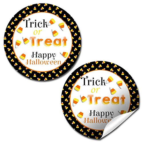 Trick or Treat Candy Corn Halloween Stickers