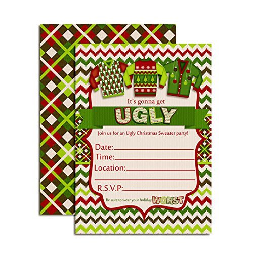 Ugly Christmas Sweater Party Invitations