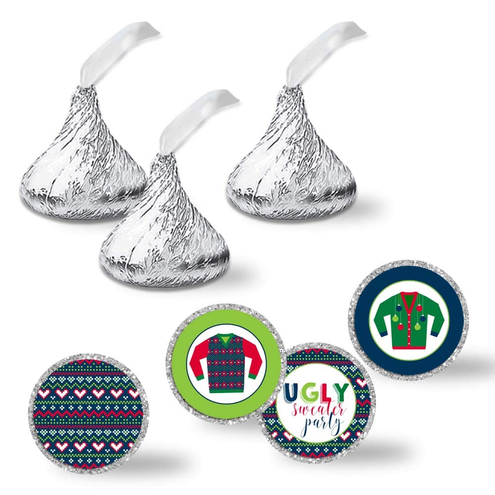 Ugly Christmas Sweater Party Kiss Stickers