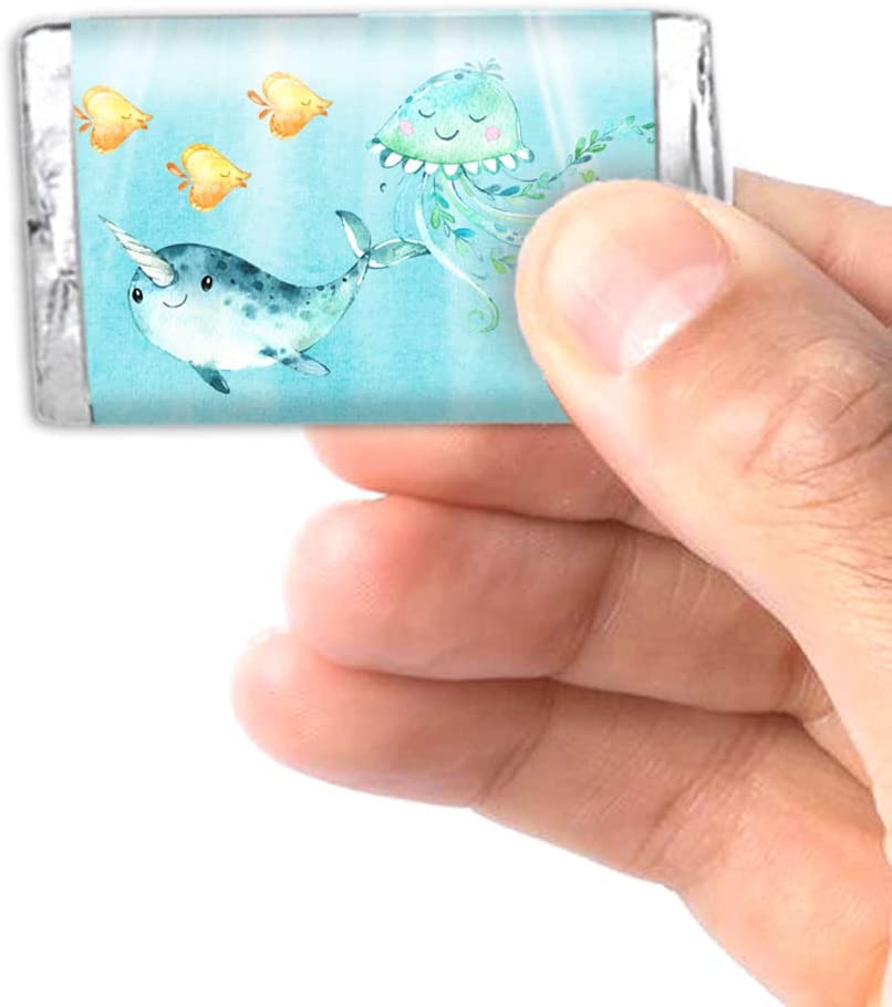 Underwater Cute Sea Life Baby Shower Mini Candy Bar Wrappers – Amanda ...