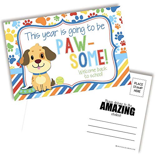 Puppy Back to School Teacher Postcards