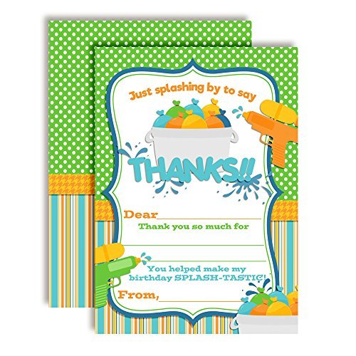 Water Wars Thank You Cards (Boy)
