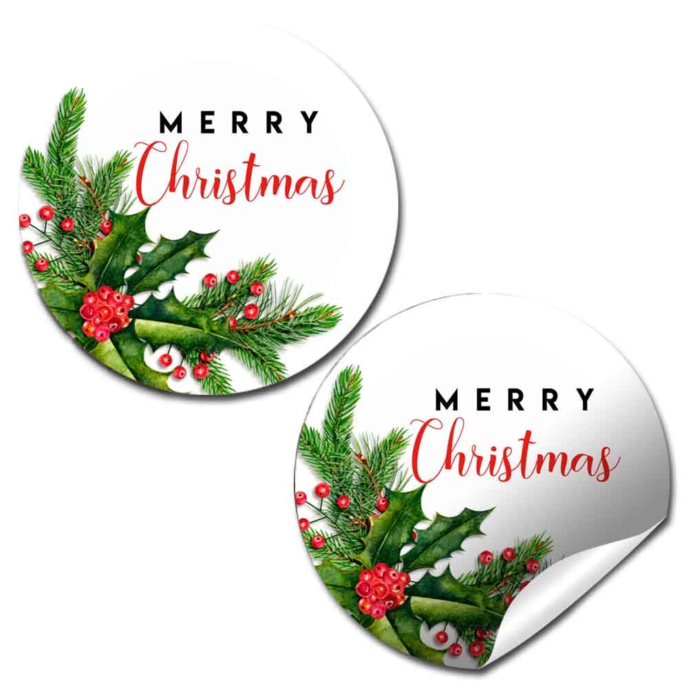 Holly & Pine Christmas Stickers