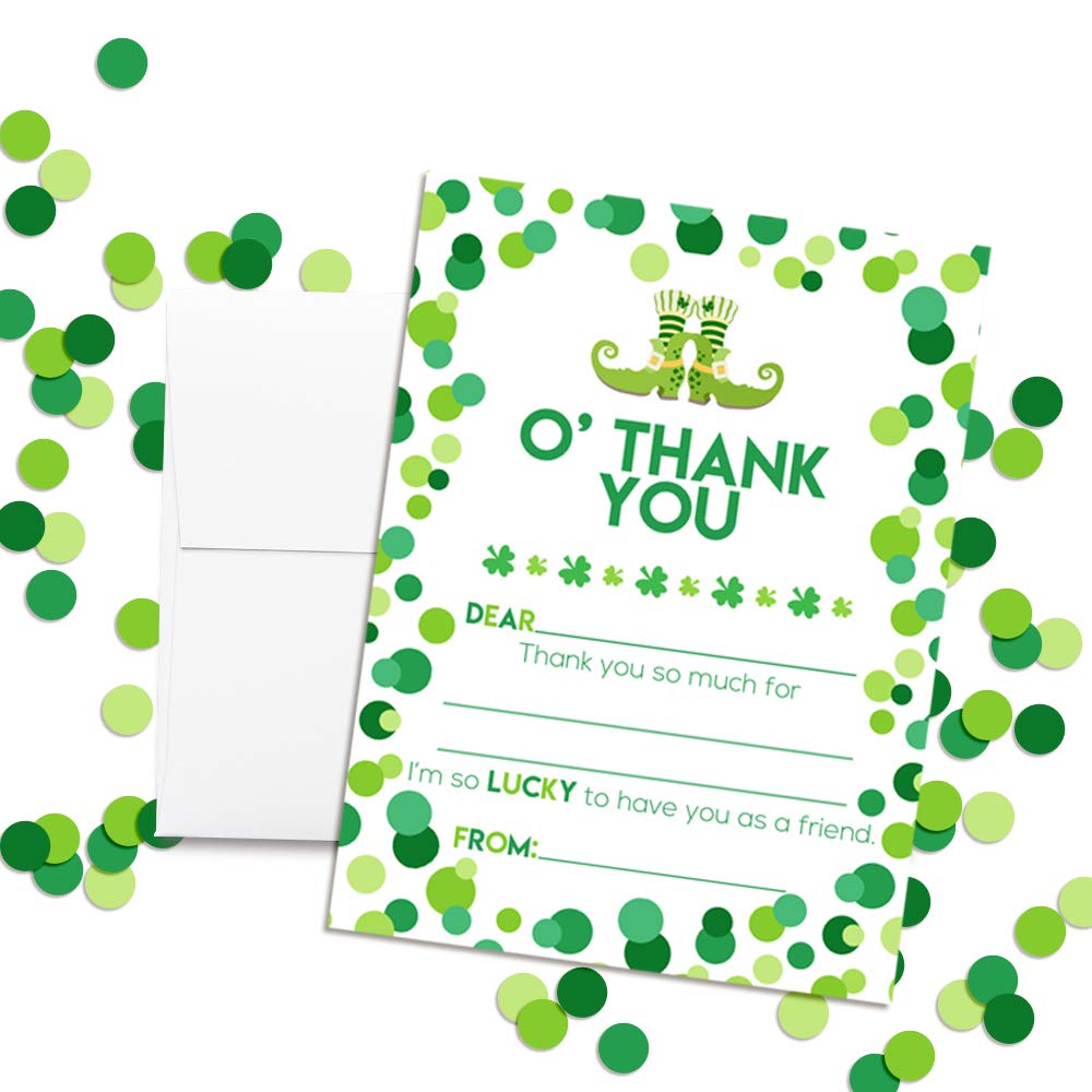 Wee Bit Oâ€™ Fun St. Patrickâ€™s Day Thank You Cards