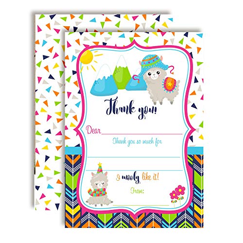 Alpaca Birthday Thank You Cards