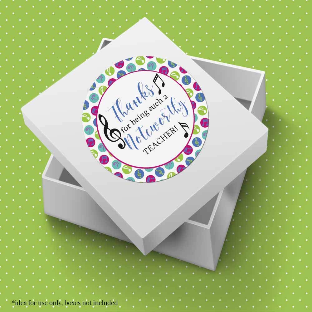 Appreciation Note Stickers Music Note Teacher Appreciation Stickers – Amanda Creation