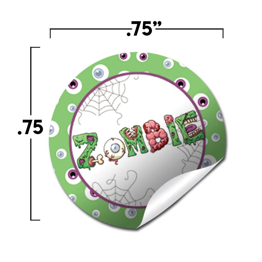 zombie hershey kiss stickers