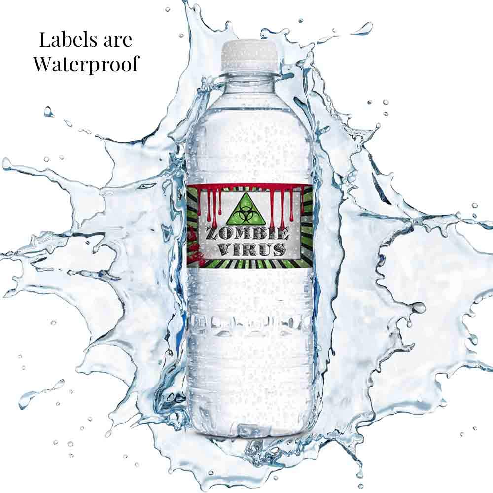 zombie water bottle labels zombie walking dead undead water bottle wrappers labels stickers