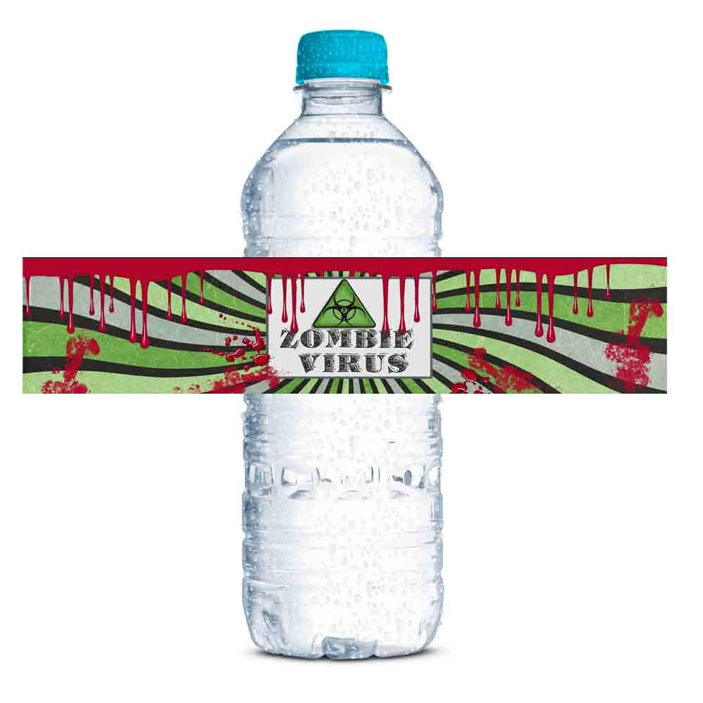 zombie water bottle labels zombie walking dead undead water bottle wrappers labels stickers