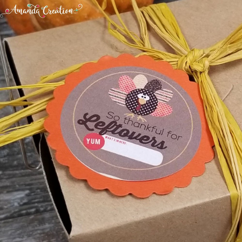 Leftover Sticker Thankful For Leftovers Thanksgiving Container Stickers – Amanda Creation